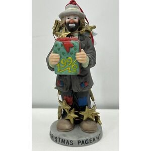 Vintage Flambro Emmett Kelly Jr. Christmas Pageant 1996 Ornament 5" Clown